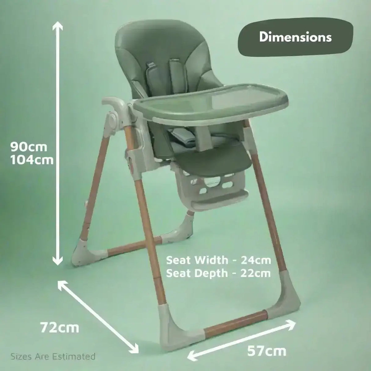 Flare Foldable High Chair - Green - Highchair