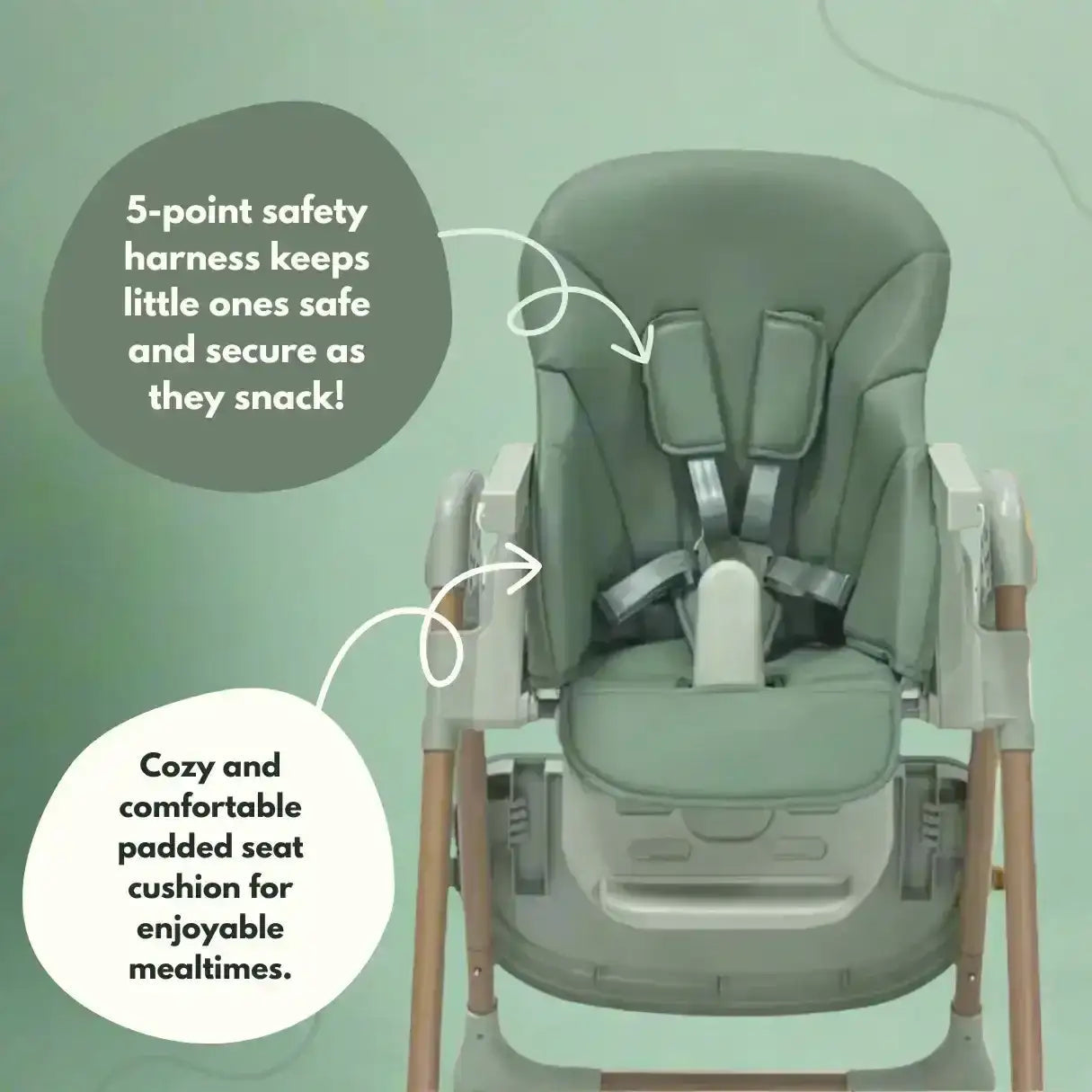 Flare Foldable High Chair - Green - Highchair
