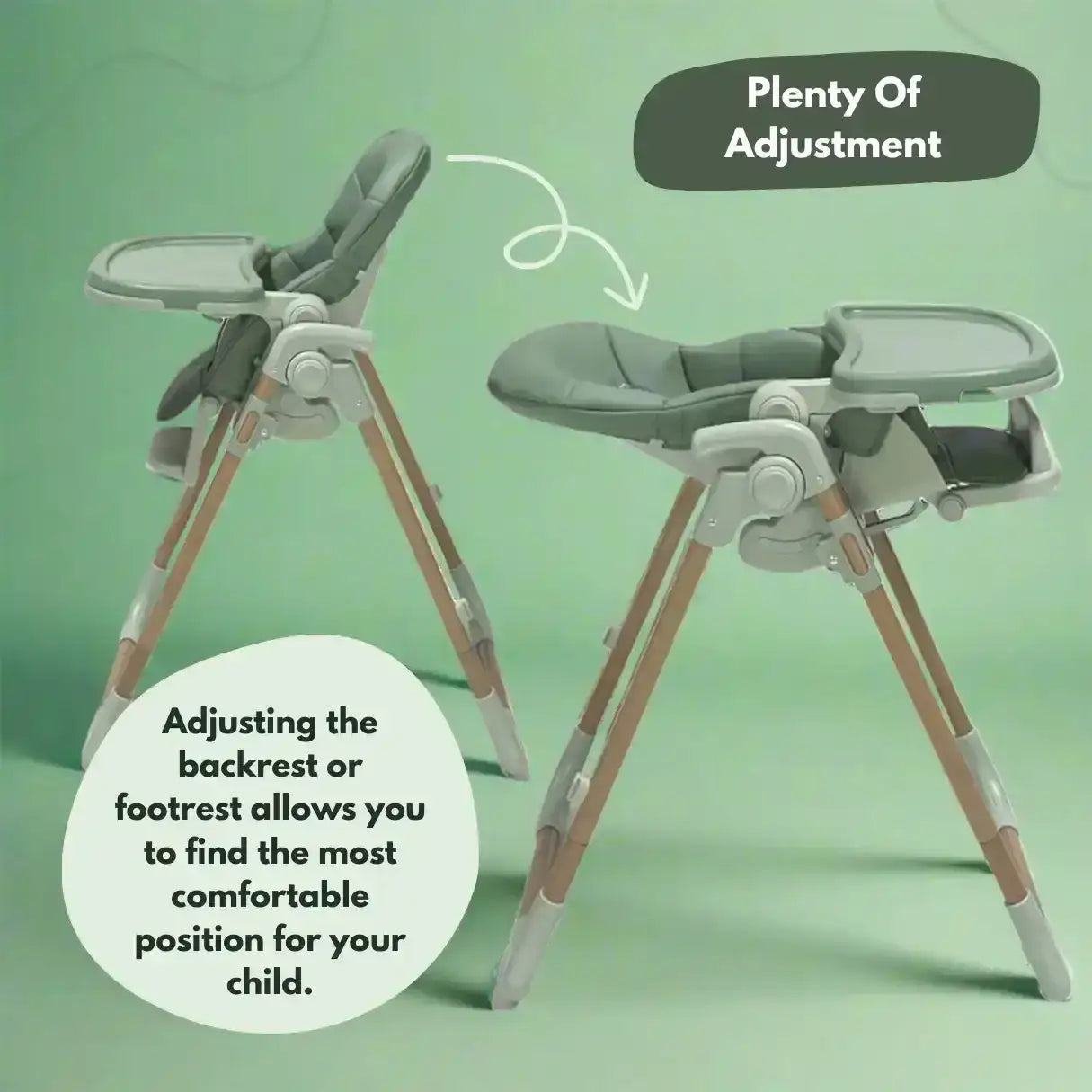 Flare Foldable High Chair - Green - Highchair