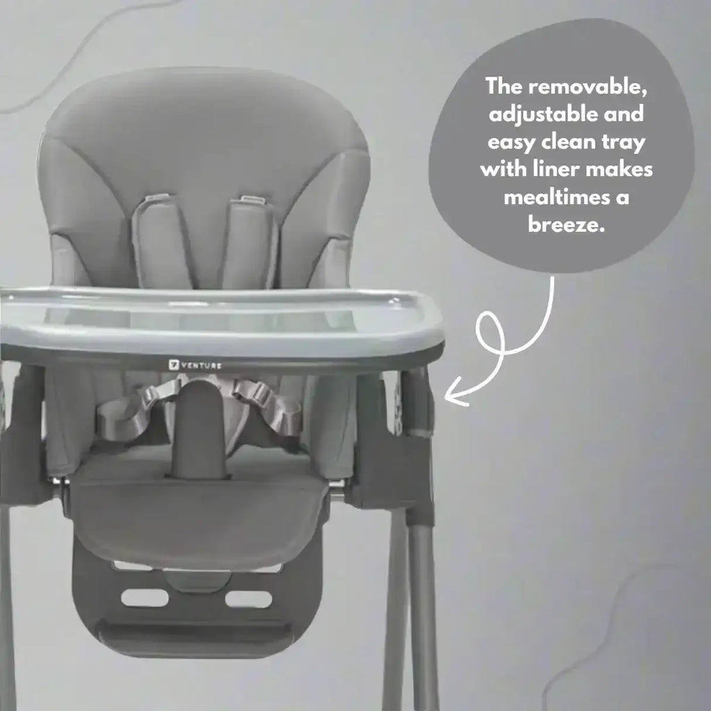 Flare Foldable High Chair - Grey - Highchair