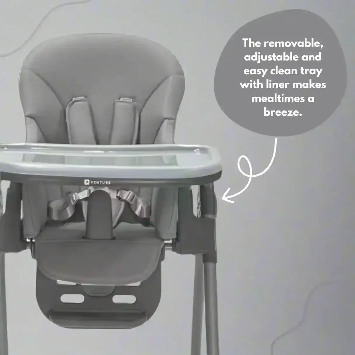 Flare Foldable High Chair - Grey - Highchair
