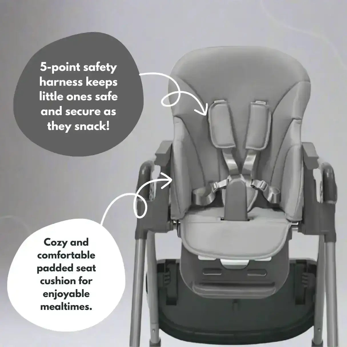 Flare Foldable High Chair - Grey - Highchair