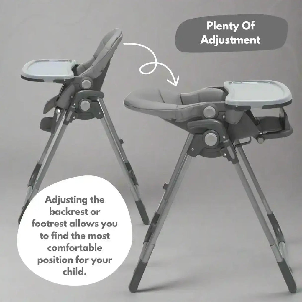 Flare Foldable High Chair - Grey - Highchair
