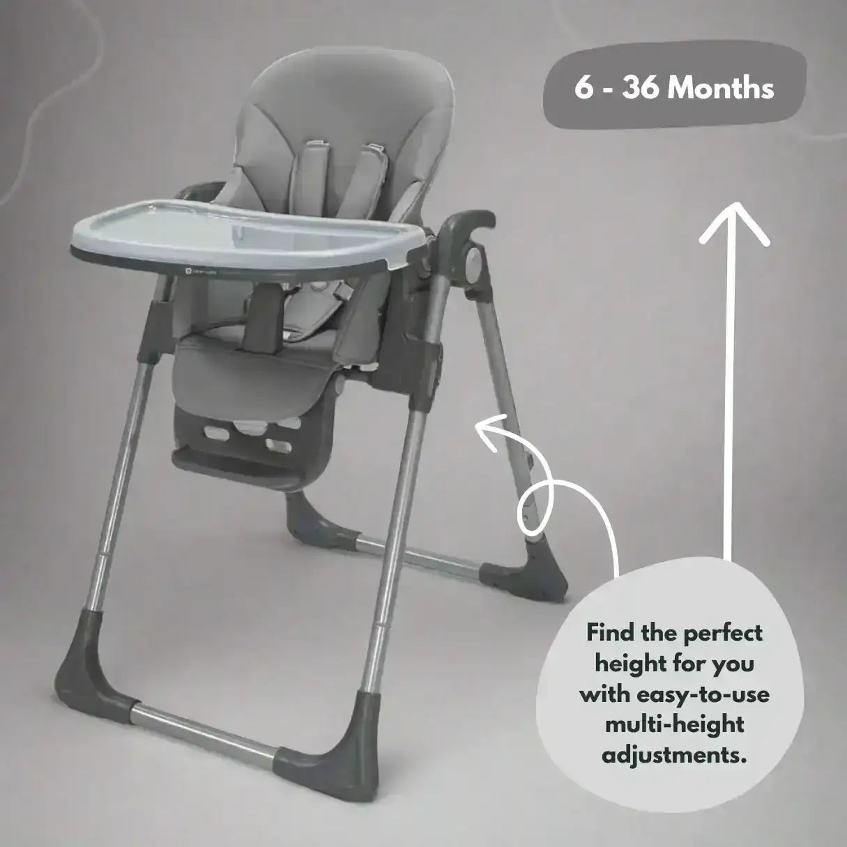 Flare Foldable High Chair - Grey - Highchair