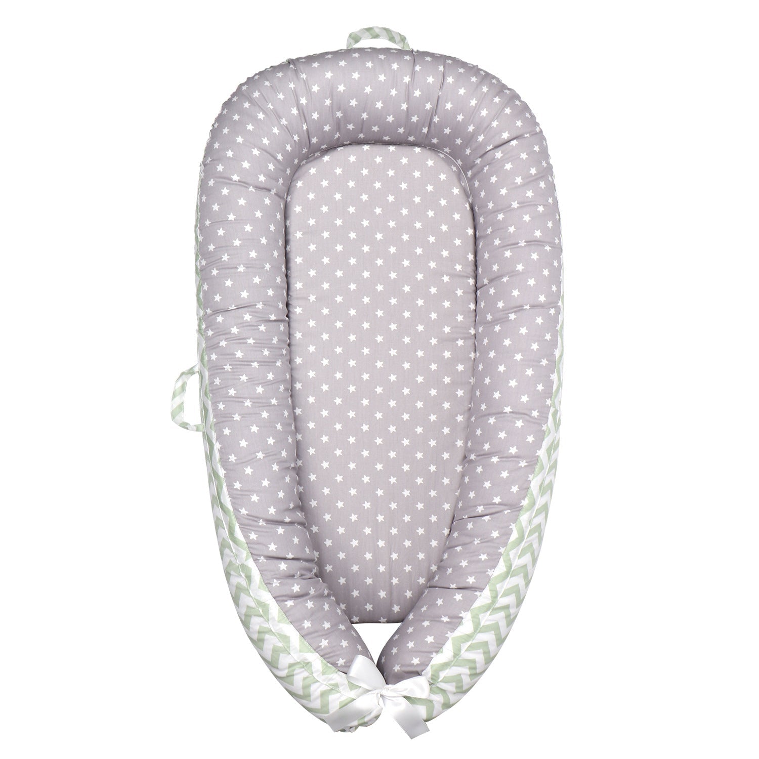 Baby Crib Bed Foldable Newborn Bionic Bed Baby Supplies - Green stripes / 90x50CM