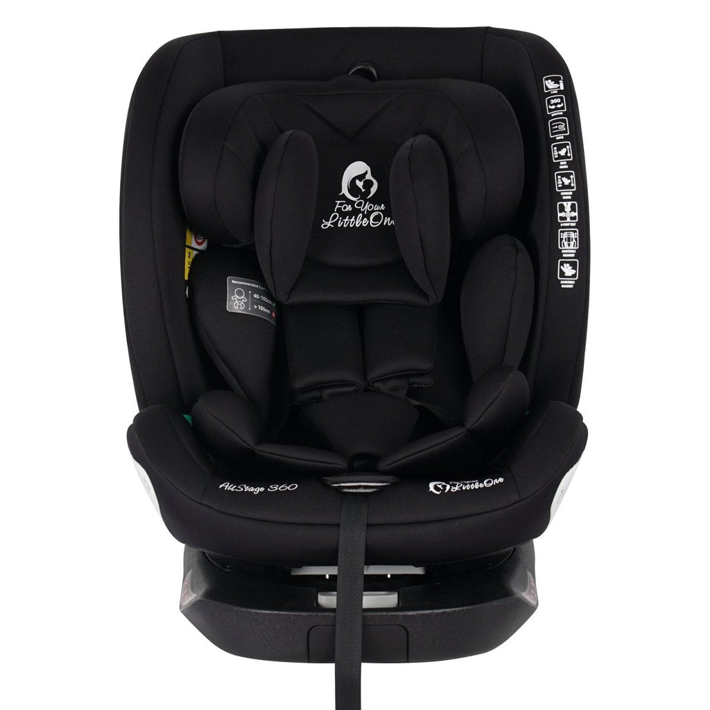 For Your Little One AllStage 360 0/1/2/3 ISOFIX I-Size Car Seat - Midnight Black (Birth-12 Years)-4