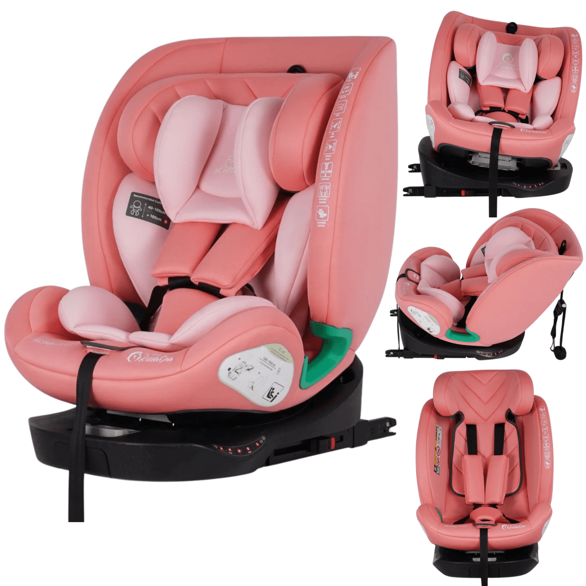 For Your Little One AllStage 360 0/1/2/3 ISOFIX I-Size Car Seat - Blush Rose (Birth-12 Years) - Birth - 12 Years