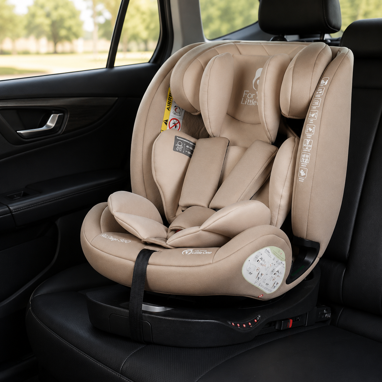 For Your Little One AllStage 360 0/1/2/3 ISOFIX I-Size Car Seat - Latte Beige (Birth-12 Years)-3