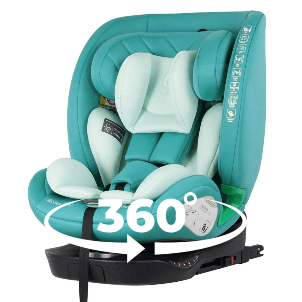 For Your Little One AllStage 360 0/1/2/3 ISOFIX I-Size Car Seat - Sage Teal (Birth-12 Years)-2