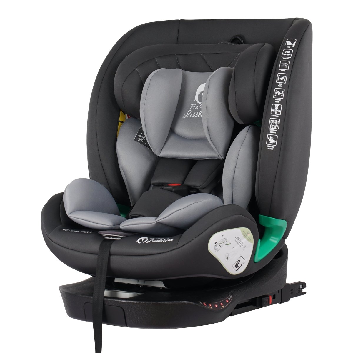For Your Little One AllStage 360 0/1/2/3 ISOFIX I-Size Car Seat - Slate Mist (Birth-12 Years)-4