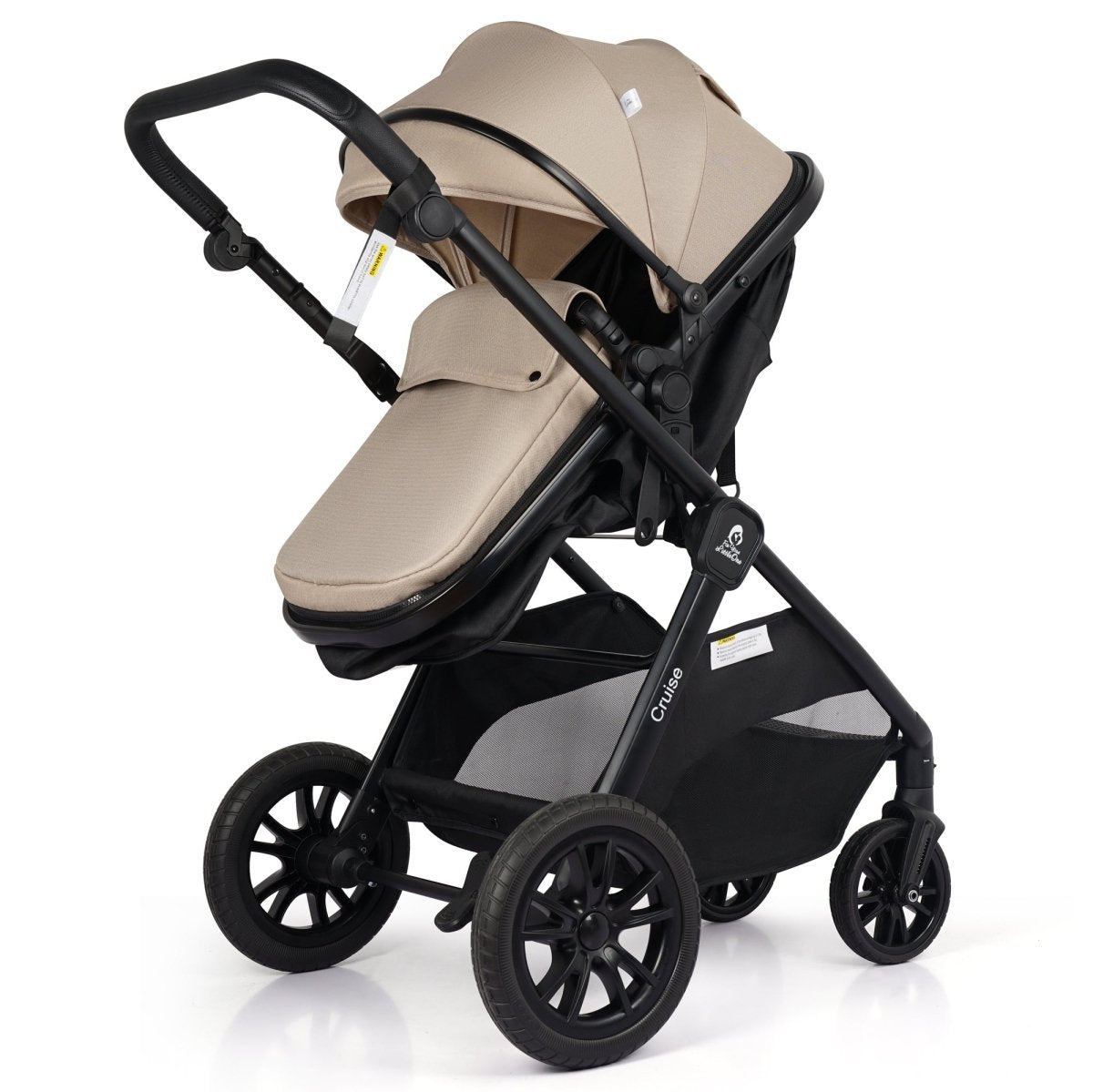 For Your Little One Cruise 3 In 1 Travel System With Car Seat - Dune Beige (Free Cupholder And Seat Liner Included!)-2