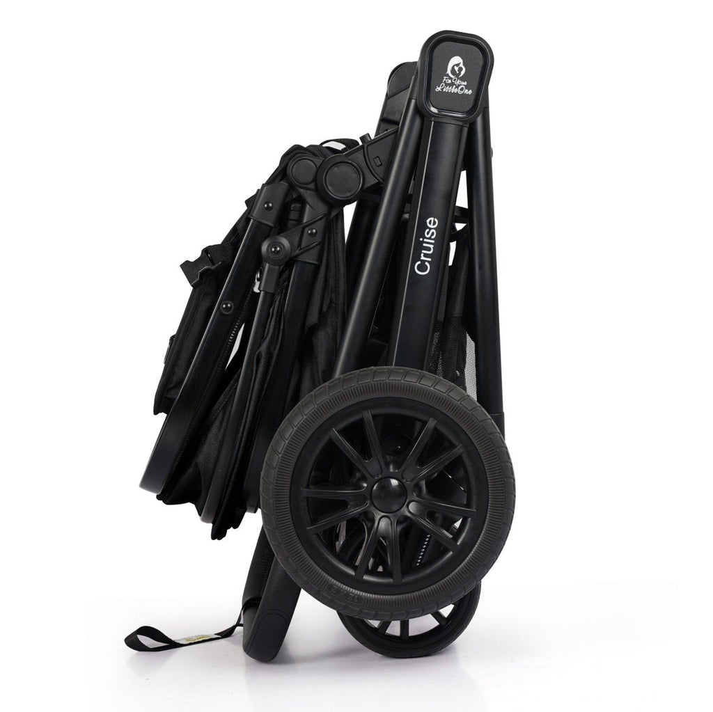For Your Little One Cruise 3 In 1 Travel System With Car Seat - Eclipse Black (Free Cupholder / Seat Liner Included!)