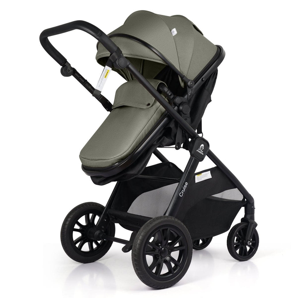 For Your Little One Cruise 3 In 1 Travel System With Car Seat - Pebble Sage (Free Cupholder And Seat Liner Included!)-1