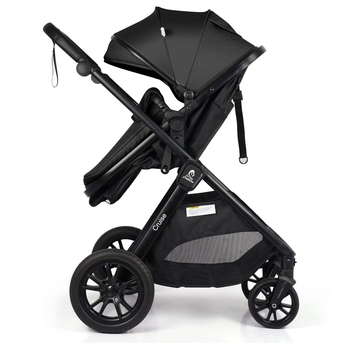 For Your Little One Cruise 3 In 1 Travel System With Car Seat - Eclipse Black (Free Cupholder / Seat Liner Included!)