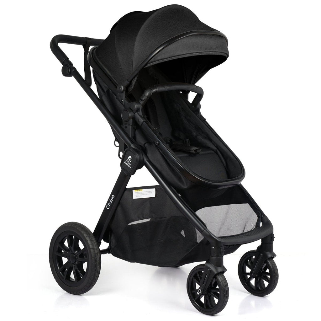 For Your Little One Cruise 3 In 1 Travel System With Car Seat - Eclipse Black (Free Cupholder / Seat Liner Included!)