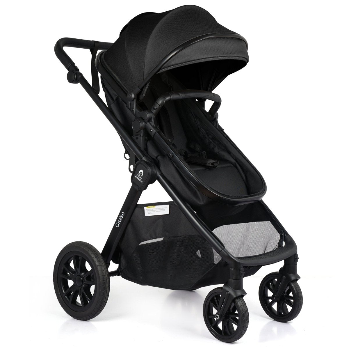 For Your Little One Cruise 3 In 1 Travel System With Car Seat - Eclipse Black (Free Cupholder / Seat Liner Included!)