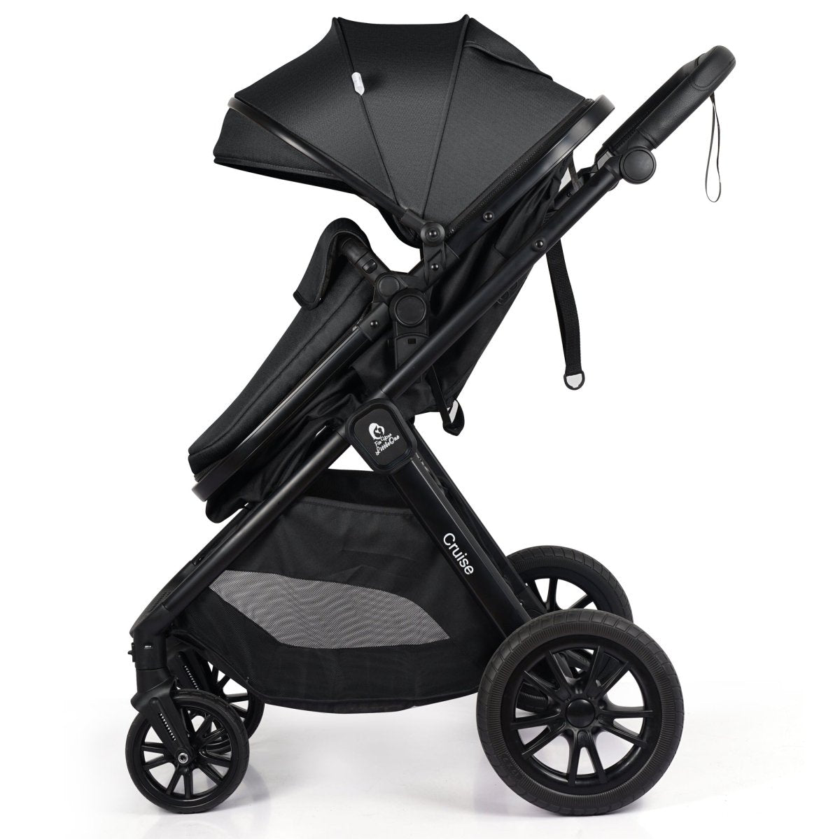 For Your Little One Cruise 3 In 1 Travel System With Car Seat - Eclipse Black (Free Cupholder / Seat Liner Included!)