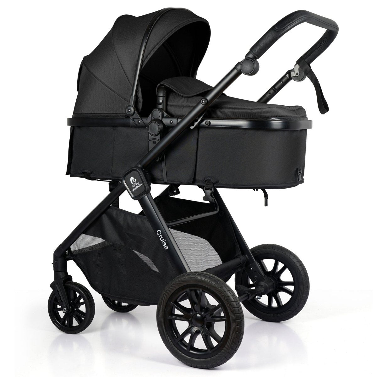 For Your Little One Cruise 3 In 1 Travel System With Car Seat - Eclipse Black (Free Cupholder / Seat Liner Included!)