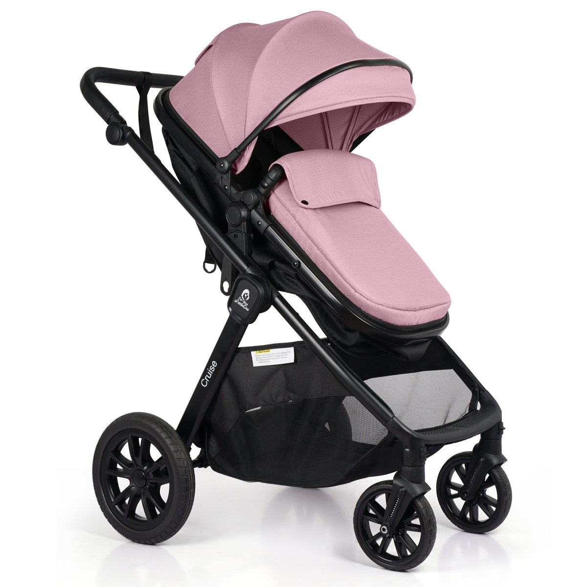 For Your Little One Cruise 3 In 1 Travel System With Car Seat - Blush Rose (Free Cupholder And Seat Liner Included!)