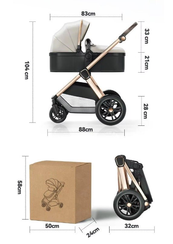 For Your Little One Cruise 3 In 1 Travel System With Car Seat - Eclipse Black (Free Cupholder / Seat Liner Included!)