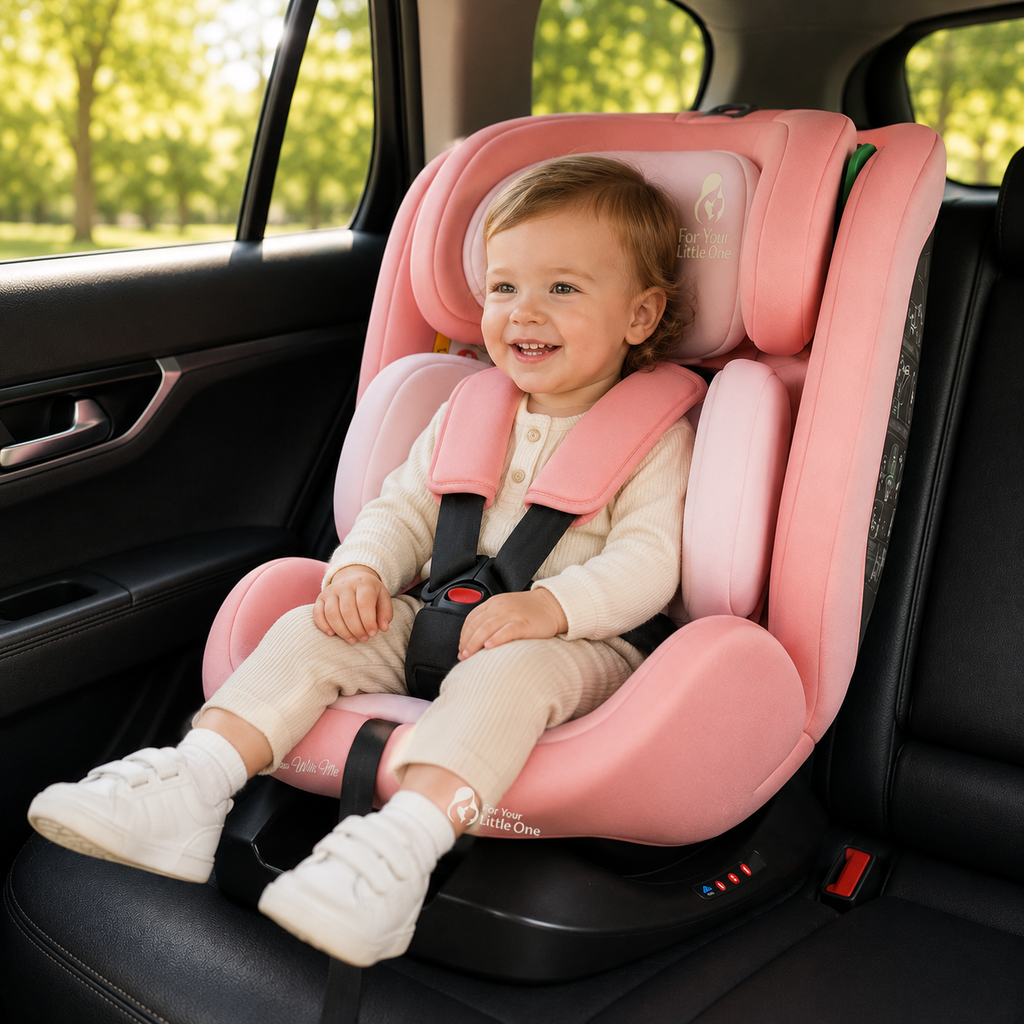 For Your Little One GrowWithMe 0/1/2/3 i-Size Car Seat - Blush Rose (Birth-12 Years) - Birth - 12 Years