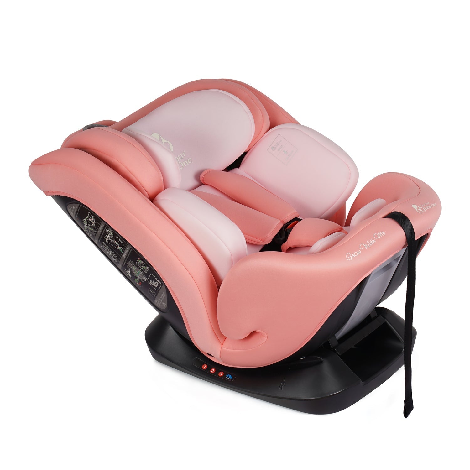 For Your Little One GrowWithMe 0/1/2/3 i-Size Car Seat - Blush Rose (Birth-12 Years) - Birth - 12 Years