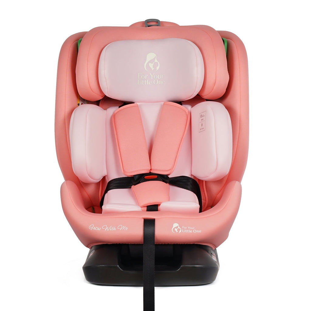For Your Little One GrowWithMe 0/1/2/3 i-Size Car Seat - Blush Rose (Birth-12 Years) - Birth - 12 Years