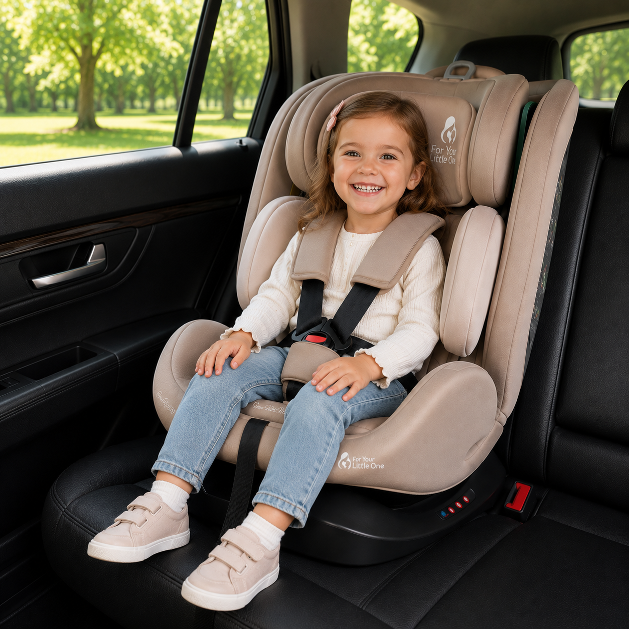For Your Little One GrowWithMe 0/1/2/3 i-Size Car Seat - Latte Beige (Birth-12 Years) - Birth - 12 Years