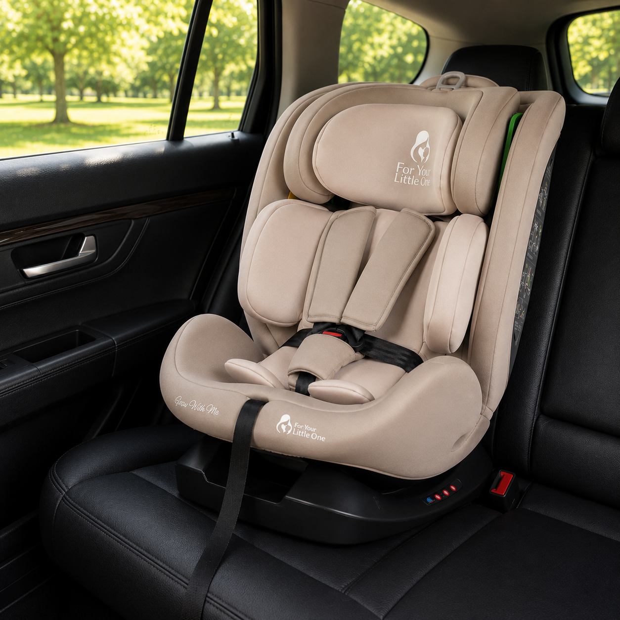 For Your Little One GrowWithMe 0/1/2/3 i-Size Car Seat - Latte Beige (Birth-12 Years) - Birth - 12 Years