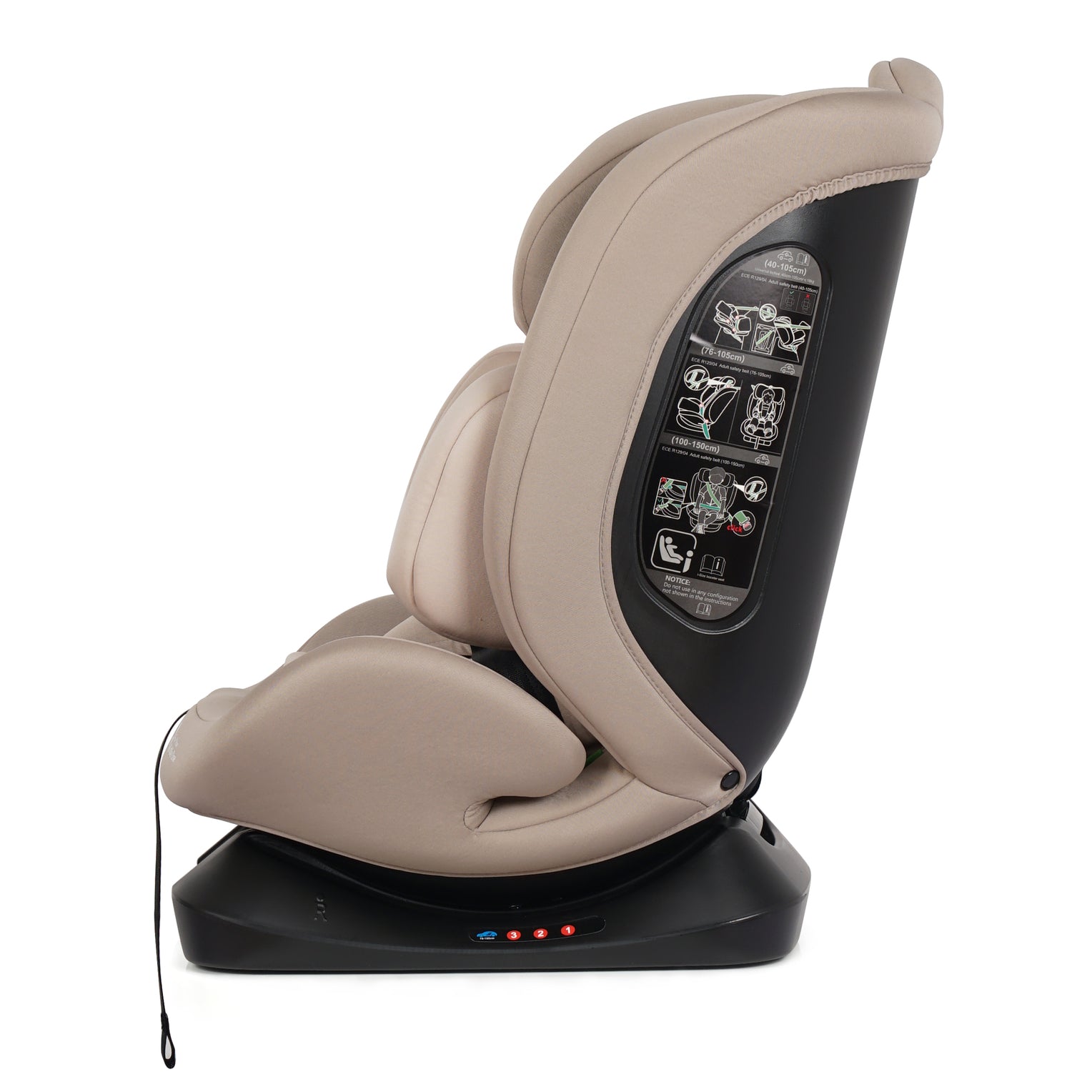 For Your Little One GrowWithMe 0/1/2/3 i-Size Car Seat - Latte Beige (Birth-12 Years) - Birth - 12 Years