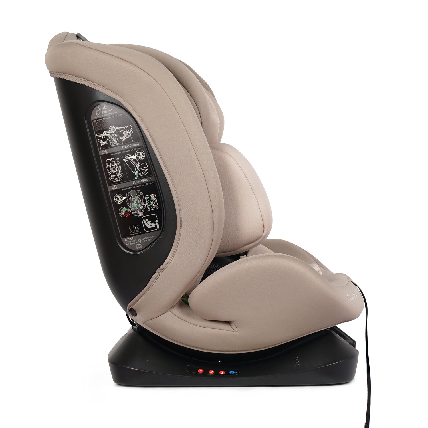 For Your Little One GrowWithMe 0/1/2/3 i-Size Car Seat - Latte Beige (Birth-12 Years) - Birth - 12 Years