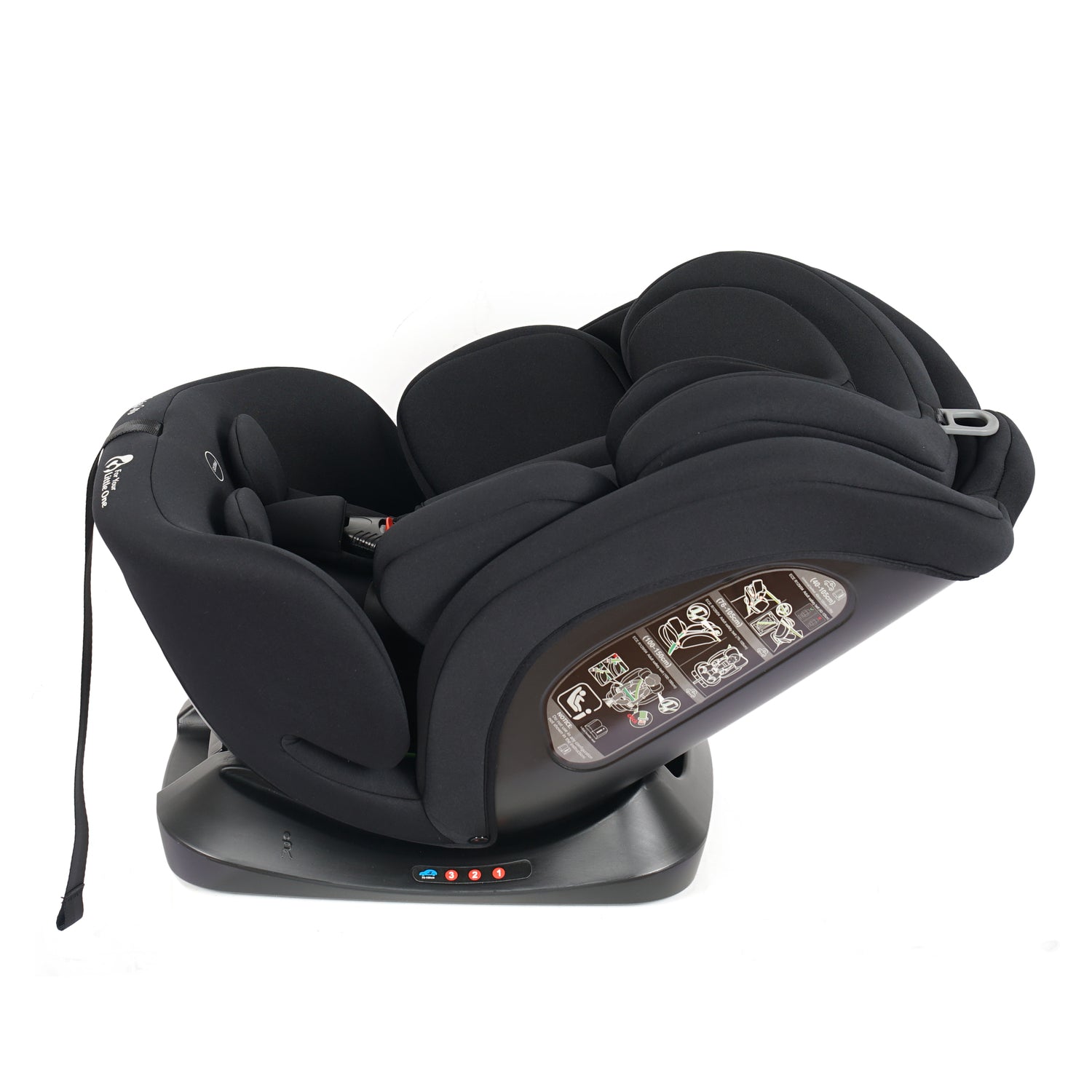 For Your Little One GrowWithMe 0/1/2/3 i-Size Car Seat - Midnight Black (Birth-12 Years) - Birth - 12 Years