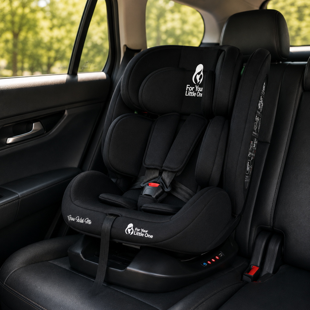 For Your Little One GrowWithMe 0/1/2/3 i-Size Car Seat - Midnight Black (Birth-12 Years) - Birth - 12 Years