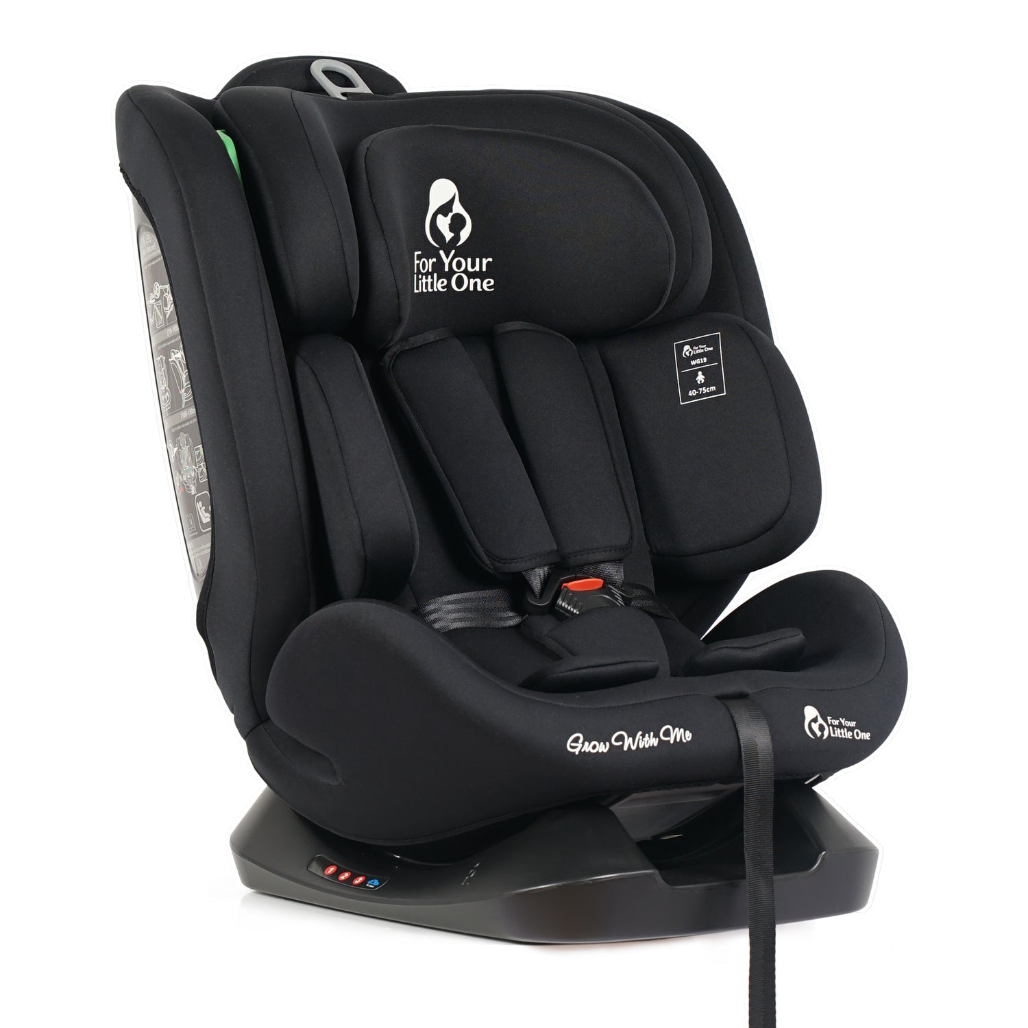 For Your Little One GrowWithMe 0/1/2/3 i-Size Car Seat - Midnight Black (Birth-12 Years) - Birth - 12 Years