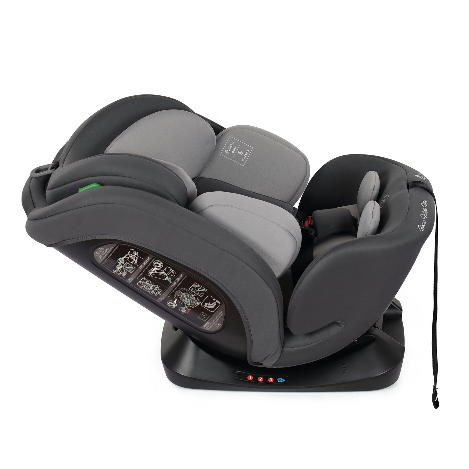 For Your Little One GrowWithMe 0/1/2/3 i-Size Car Seat - Slate Mist (Birth-12 Years) - Birth - 12 Years