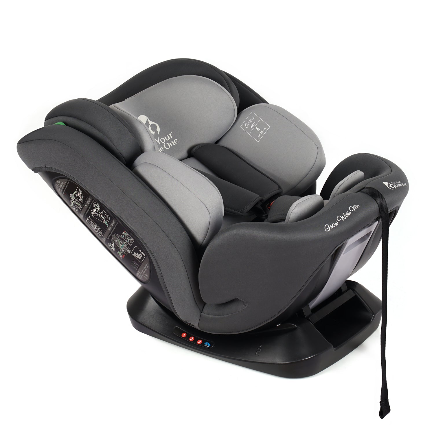 For Your Little One GrowWithMe 0/1/2/3 i-Size Car Seat - Slate Mist (Birth-12 Years) - Birth - 12 Years