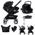 For Your Little One Qubi Infant Car Seat Stroller 7 Piece Bundle - Eclipse Black - Birth - 12 Months