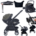 For Your Little One Qubi Infant Car Seat Stroller 7 Piece Bundle - Olive Grey-0