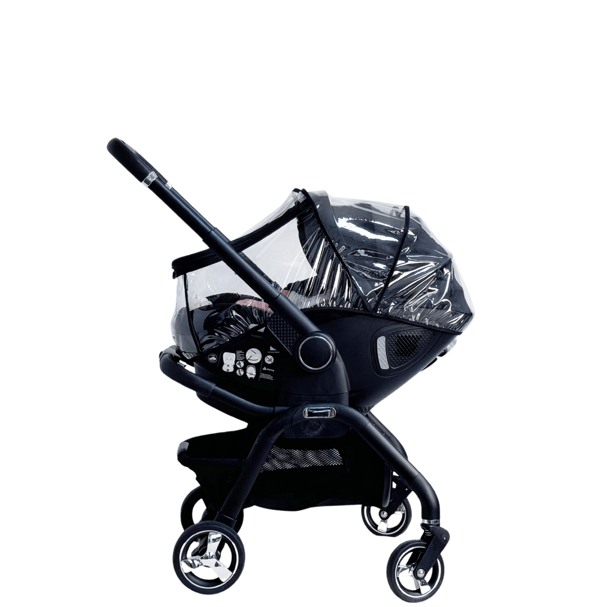 For Your Little One Qubi Infant Car Seat Stroller 7 Piece Bundle - Eclipse Black - Birth - 12 Months