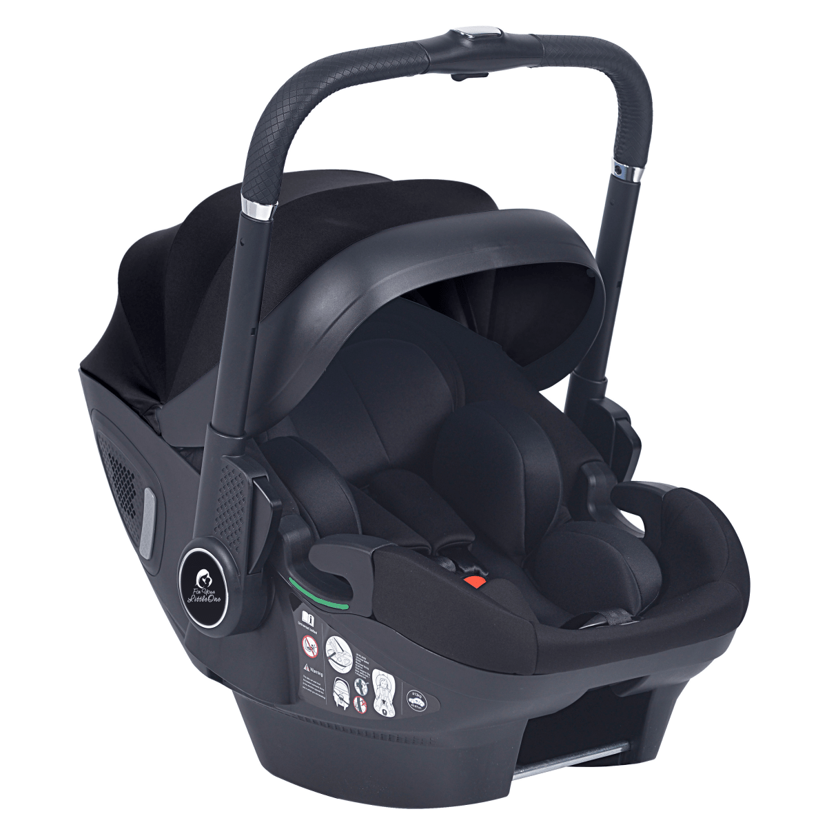 For Your Little One Qubi Infant Car Seat Stroller 7 Piece Bundle - Eclipse Black