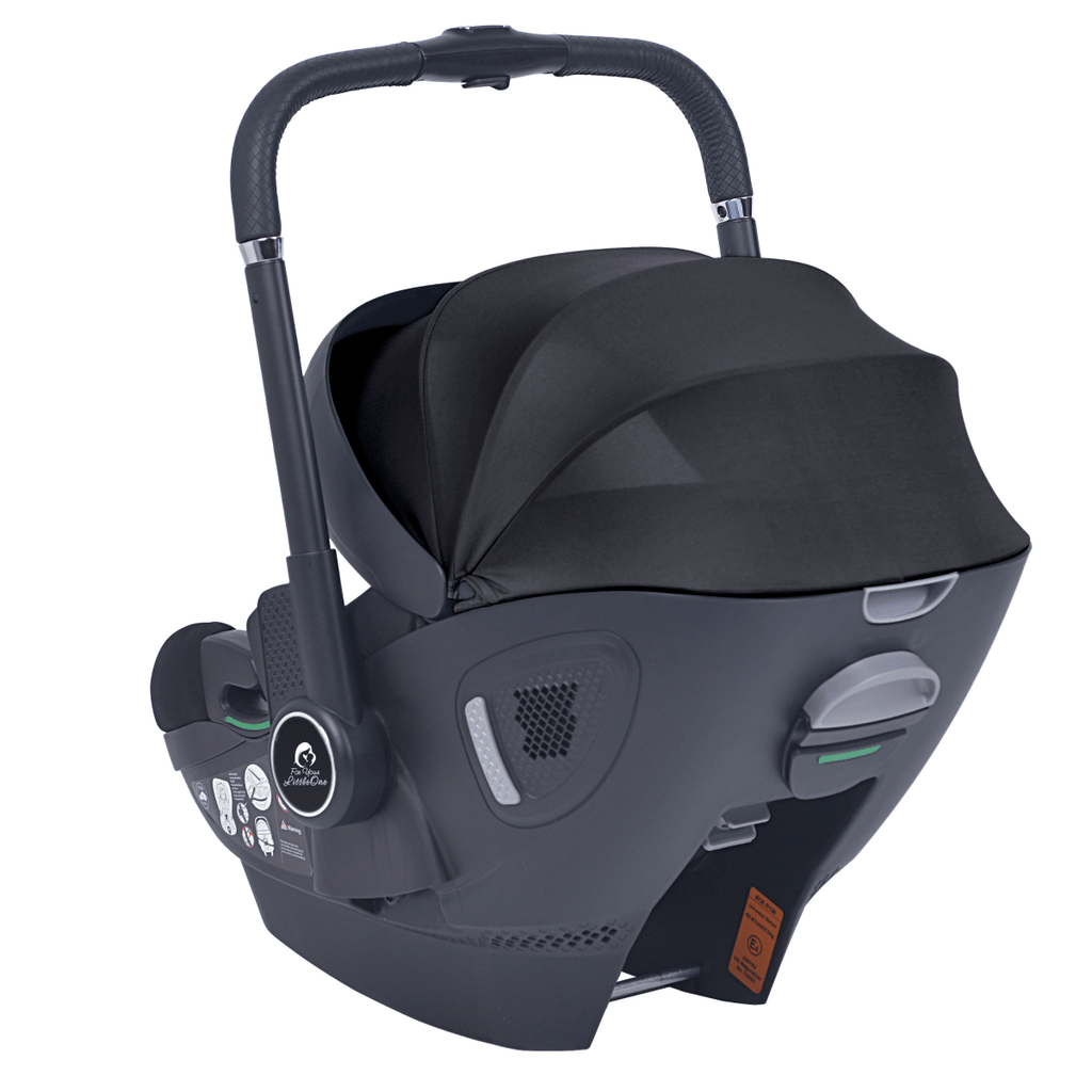 For Your Little One Qubi Infant Car Seat Stroller 7 Piece Bundle - Eclipse Black