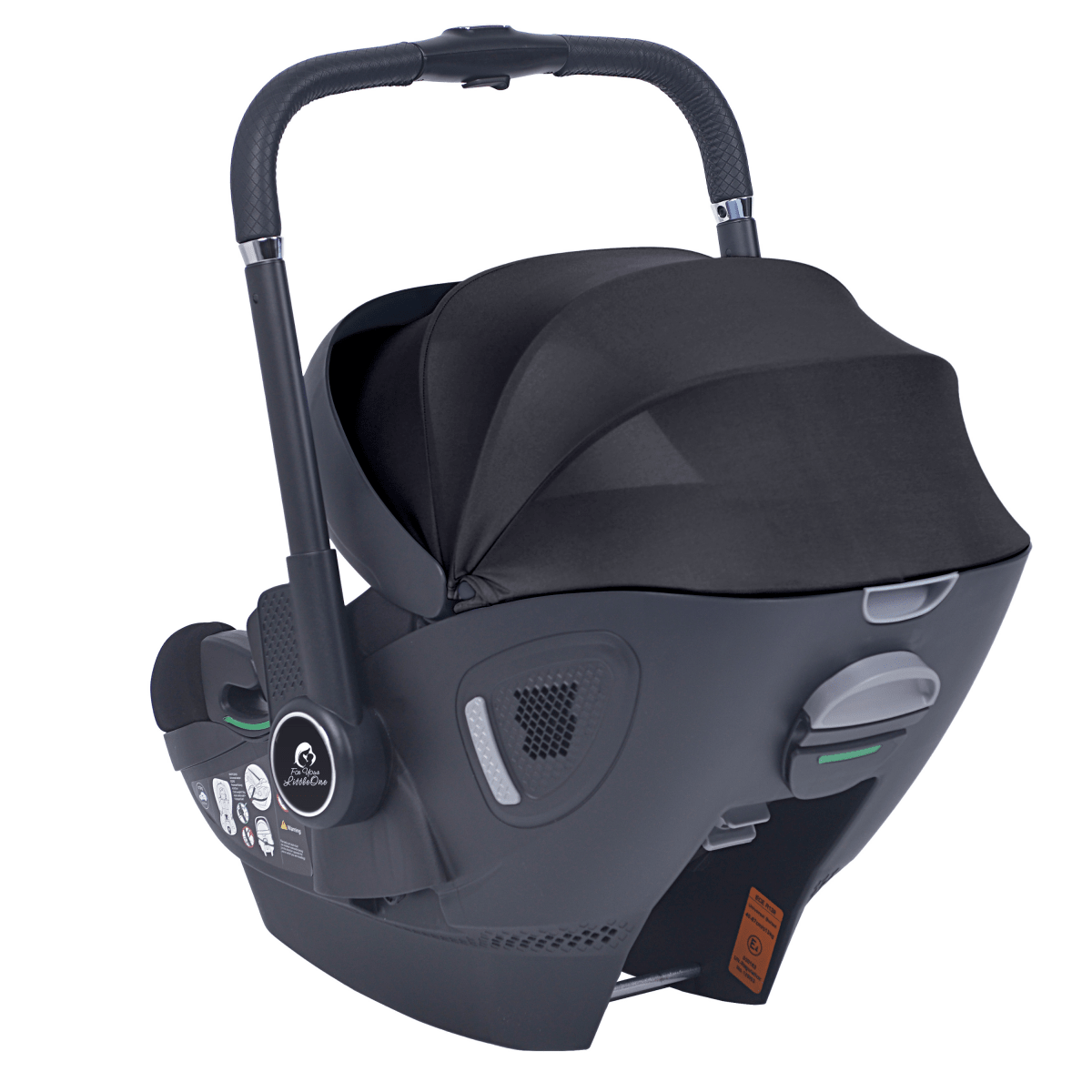 For Your Little One Qubi Infant Car Seat Stroller 7 Piece Bundle - Eclipse Black