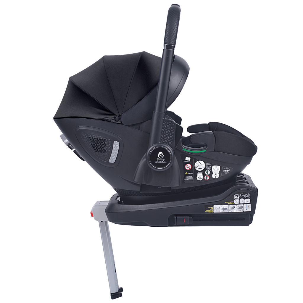 For Your Little One Qubi Infant Car Seat Stroller 7 Piece Bundle - Eclipse Black