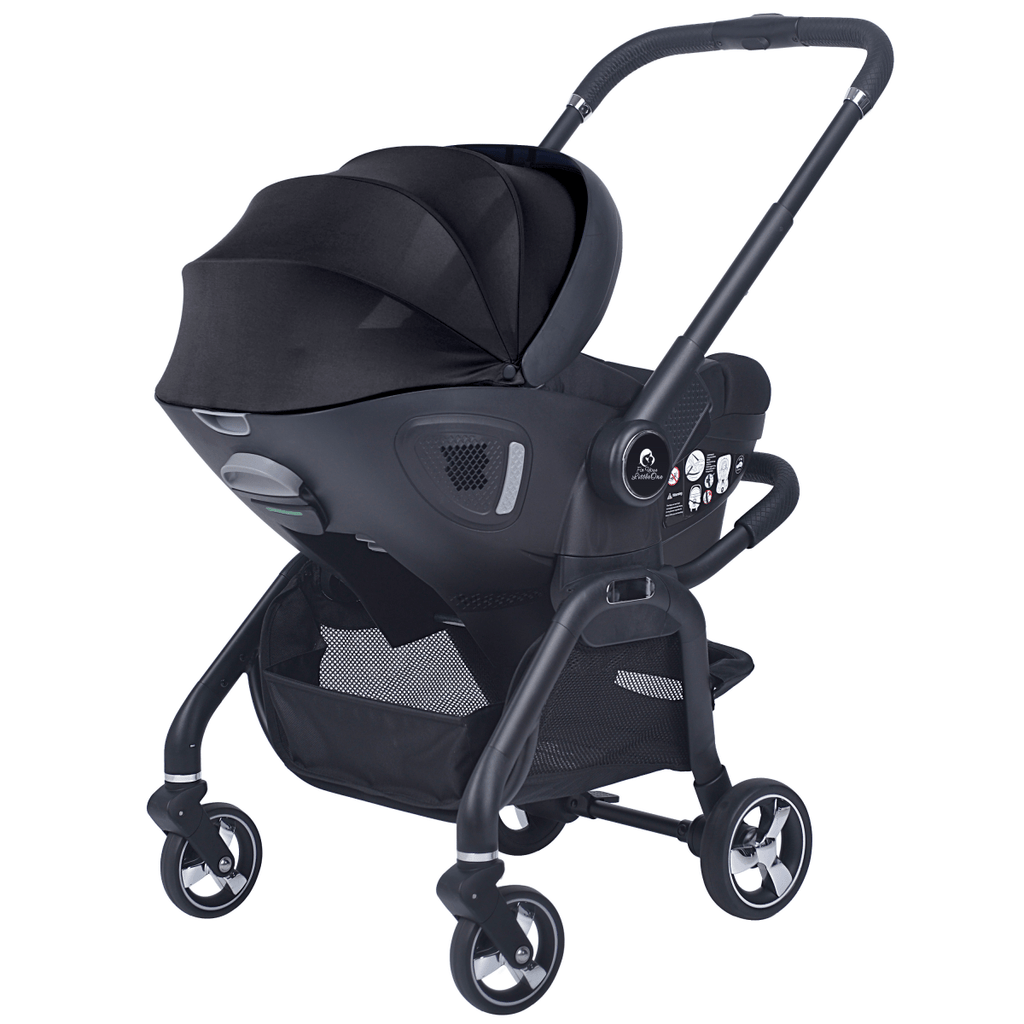 For Your Little One Qubi Infant Car Seat Stroller 7 Piece Bundle - Eclipse Black
