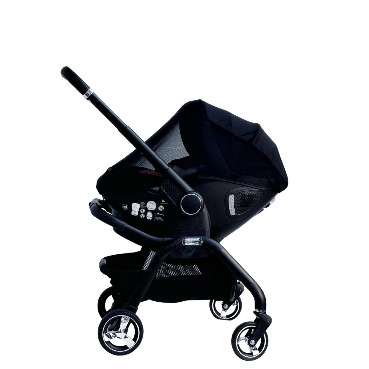 For Your Little One Qubi Infant Car Seat Stroller 7 Piece Bundle - Eclipse Black