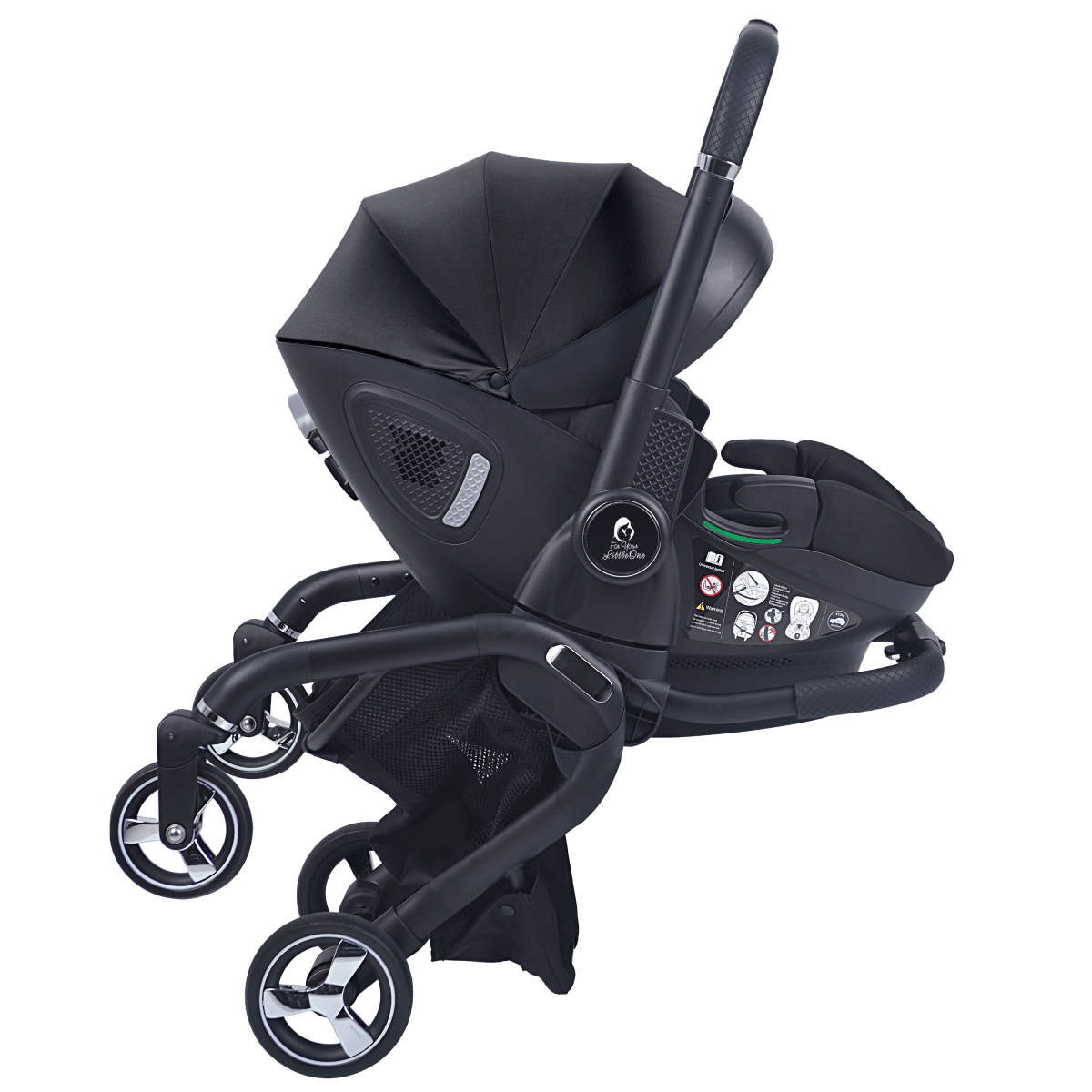 For Your Little One Qubi Infant Car Seat Stroller - Eclipse Black