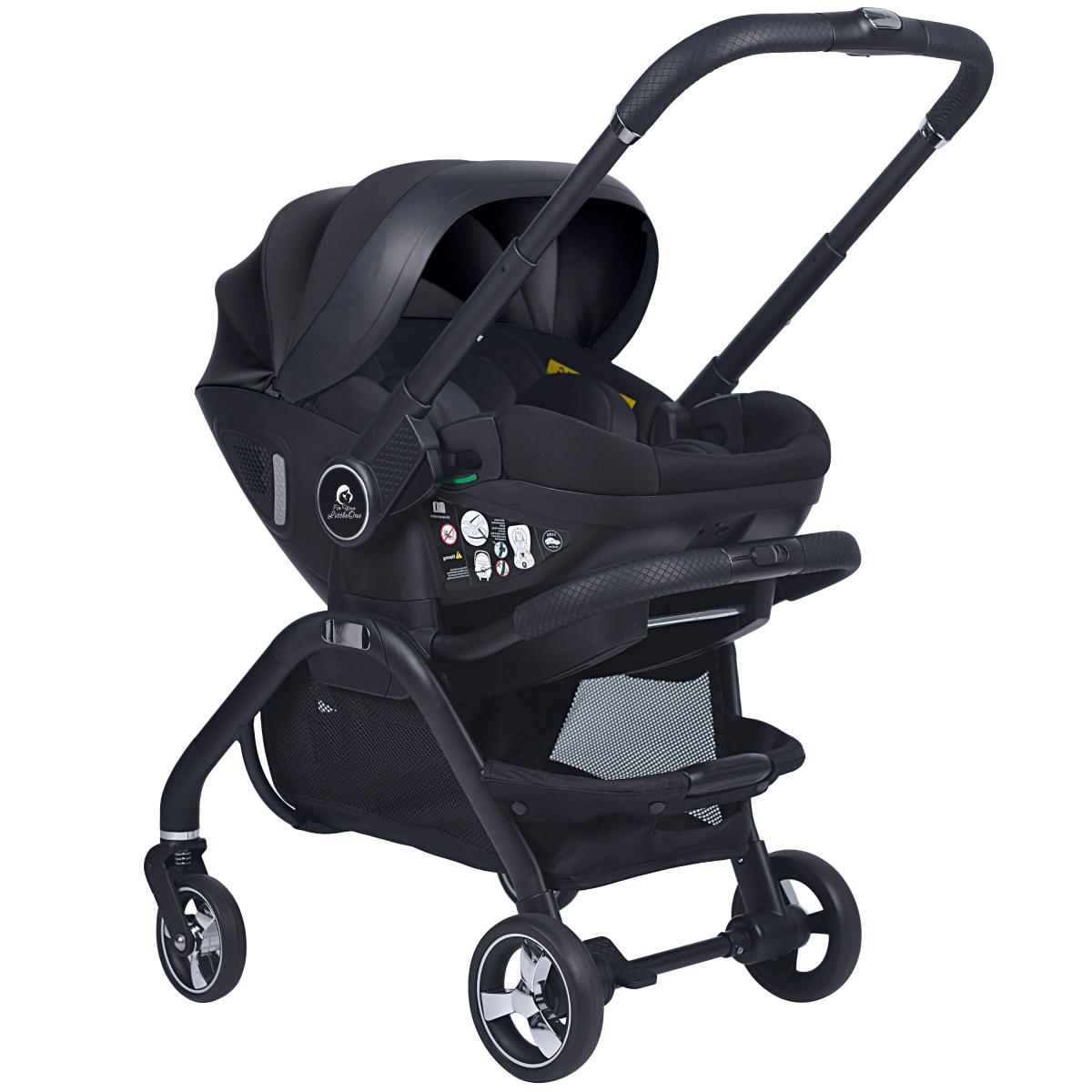For Your Little One Qubi Infant Car Seat Stroller 7 Piece Bundle - Eclipse Black