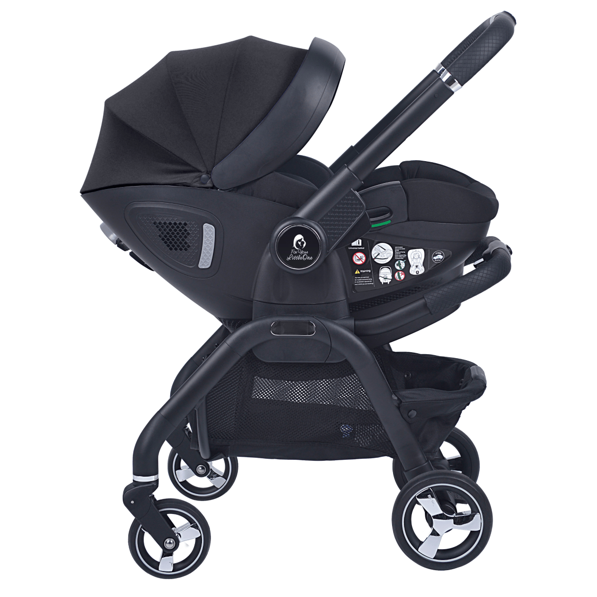 For Your Little One Qubi Infant Car Seat Stroller - Eclipse Black