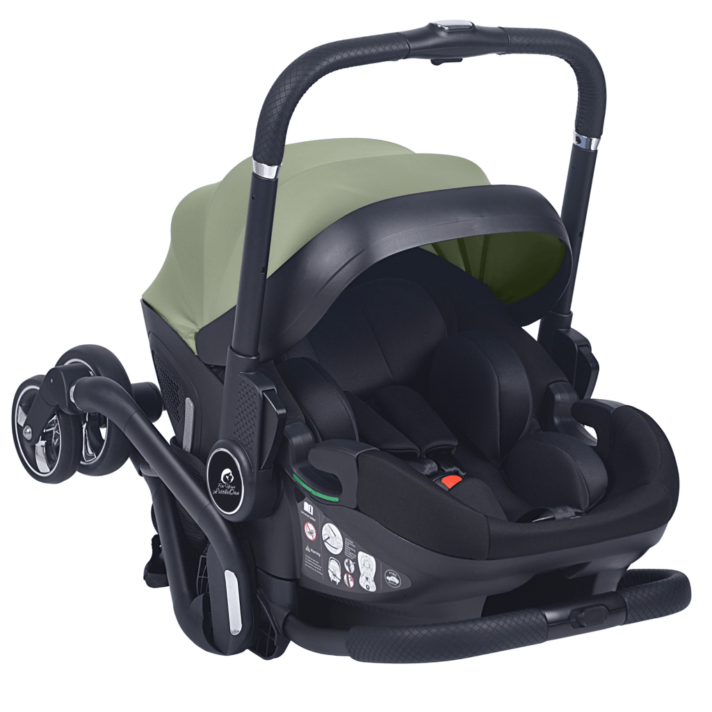 For Your Little One Qubi Infant Car Seat Stroller 7 Piece Bundle - Sage Green-4