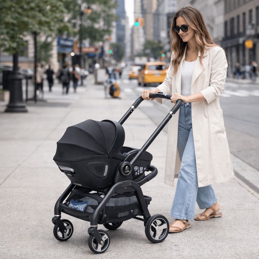 For Your Little One Qubi Infant Car Seat Stroller & Base - Eclipse Black-2